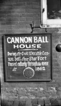 Cannon Ball House sign